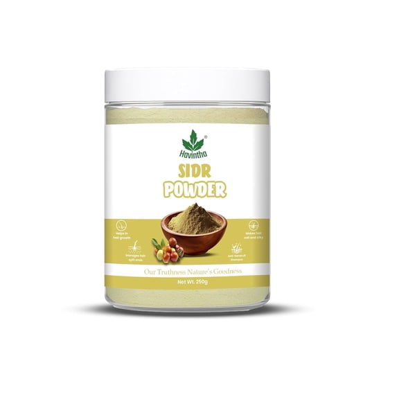 Havintha Herbal Sidr Leaves Powder 250gm | Natural Hair Cleanser & Conditioner | Dry & Damaged Hair Conditioning Hair Mask for Women and Men | Herbal Powder for Hair Care, Skin Care