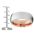 thumbnail image 4 of Metal Masters Mens Tungsten Carbide Wedding Band Ring 8mm Dome High-Polish Rosetone Pink Comfort-Fit Band 12.5, 4 of 6