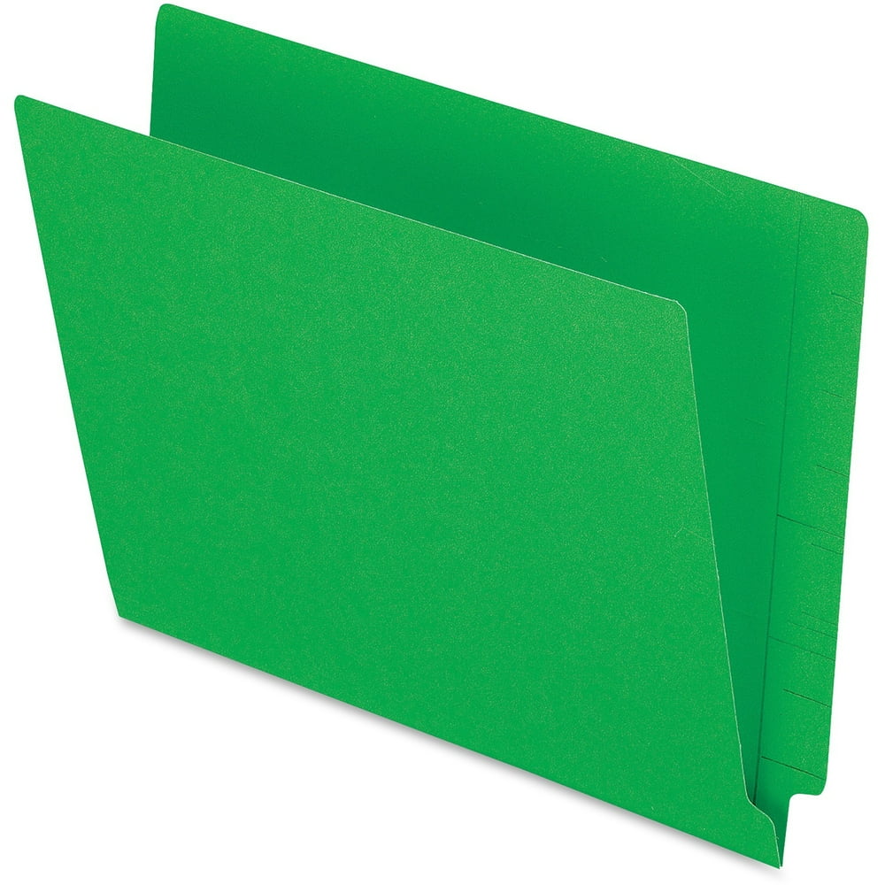Pendaflex, PFXH110DGR, Color End Tab Folders, 100 / Box, Green