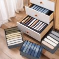 thumbnail image 2 of BIGLUFU Wardrobe Clothes Organizer, Pack of 3 Drawer Boxes for Jeans Trousers T-Shirt Storage Boxes Organizer Cupboard Wardrobe Drawers Organizer System Clothes Storage Box (42 x 30 x 22 cm ), 2 of 12