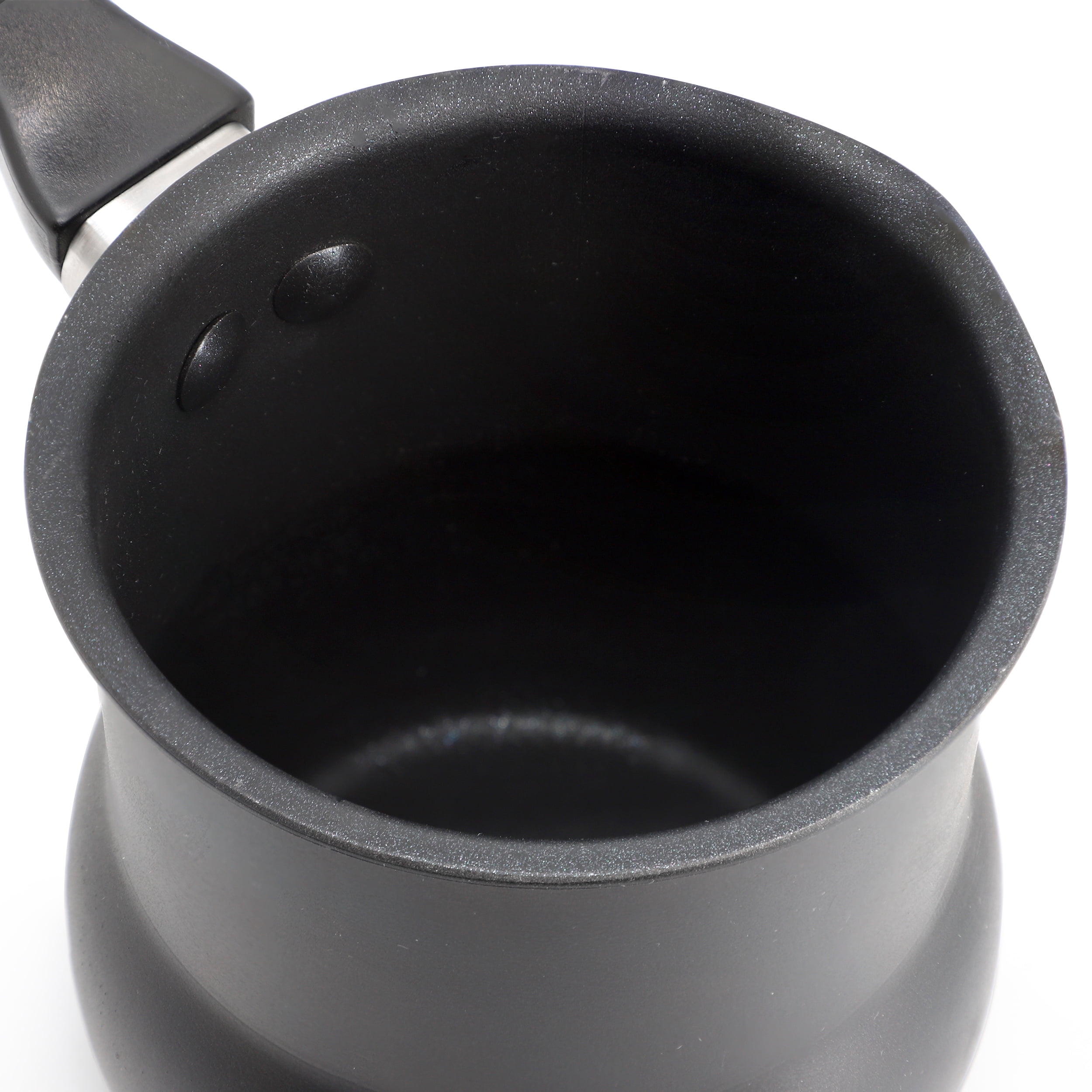 Better Chef 0.45 Quart Aluminum Nonstick Turkish Coffee Warmer in Black with Cool Touch Handle