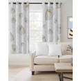 thumbnail image 2 of White Conch Coastal Blackout Curtains for Bedroom/Living Room, Thermal Insulated Kitchen Curtains, Nautical Summer Beach Ocean Sea Grommet Darkening Window Treatment Drapes 42"x84"x2, 2 of 8