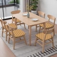 thumbnail image 6 of Beige Buffalo Seat Covers for Dining Room Chairs Set Of 4,Stretch Printed Washable Chair Seat Cover with Elastic Ties and Button,Removable Waterproof Couch Cushion Covers, 6 of 6