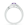 thumbnail image 2 of ANGARA Natural 0.95 Ct. Amethyst with Diamond Infinity Ring in 14K White Gold for Women (Ring Size: 11.5), 2 of 9