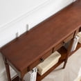 thumbnail image 3 of Bowery Hill Table Console Contemporaine en Bois à Double Hall, Couleur Pacane Riche, 3 of 9