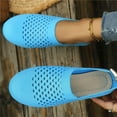 thumbnail image 7 of Miluxas Women's Slip on Sneakers Non Slip Walking Flats Shoes Breathable Mesh Work Casual Lightweight Workout Shoes Blue 6(37), 7 of 7