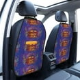 thumbnail image 3 of Xecao Peace And Love Pattern Car Seat Back Protector 2 Pack Large Capacity Pocket, Kick Mats Back Seat Protector, 3 of 8