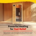 thumbnail image 6 of Heat Wave 1-2-Person Infrared Sauna Room with 4 Low-EMF Carbon Heaters, Audio System, Canadian Hemlock, 6 of 7