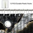 thumbnail image 5 of 4 Piece Marble Shower Curtain Set Gold Crack Line Crystal Geometric Black Gray Bathroom Decorative Rug, 5 of 9