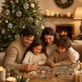 thumbnail image 7 of Clearance! 12PCS Christmas Ornaments DIY Pearl Diamond Art Kits for Adults & Kids, for Holiday Gifts & Window Hanging, Christmas Tree Decor, Snowman Family, 7 of 7
