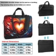 thumbnail image 2 of ZICANCN Laptop Case 15.6 inch, Love Multicolor Heart Illustration Work Shoulder Messenger Business Bag for Women and Men, 2 of 9