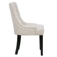 thumbnail image 5 of Upholstered Wingback Button Tufted Dining Chair, Beige, 5 of 12