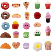 Giggle Zone Mini Food Mochi Squishies, 24 Piece Fidget Toys with Storage Container, Children Ages 3+
