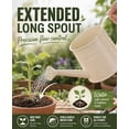 thumbnail image 2 of White Watering Can Metal - 1 L Vintage Sprinkling Can with Removable Spout - Galvanized Steel Water Cans for Indoor Outdoor Plants - Long Spout Garden Irrigation Tool for Flowers (White), 2 of 7