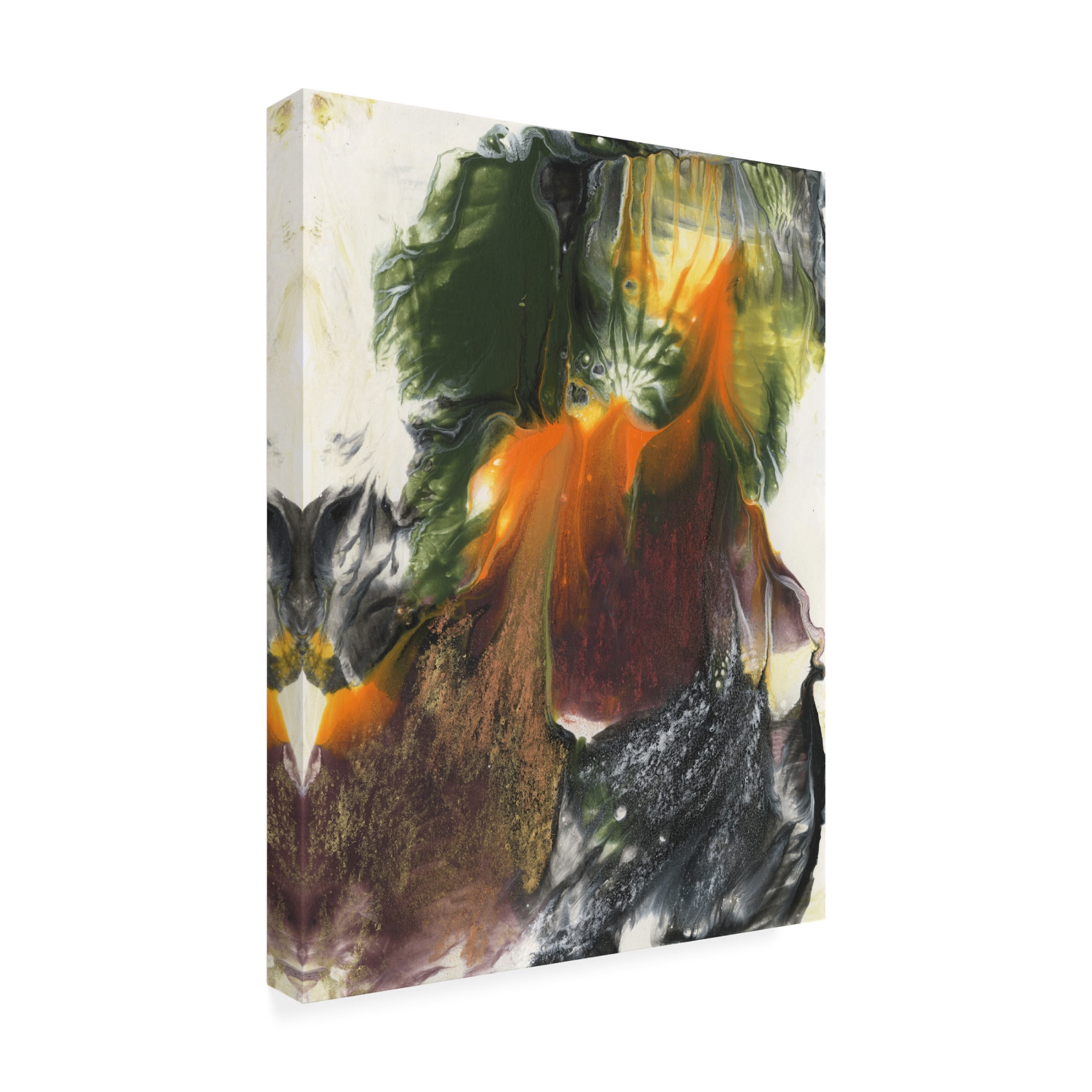 Trademark Fine Art Ferdos Maleki  Orange Green I Canvas Wall Art