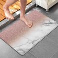 thumbnail image 4 of Pink Glitter White Marble Pattern Bathroom Rugs Mat,Non Slip Microfiber Bathroom Rug,Rubber Backing,Soft Bathroom Mats for Bathroom Floor,Tub and Shower,20x32in(50x80cm), 4 of 5