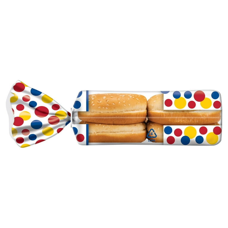 Wonder Bread Large Jumbo Seeded White Hamburger Buns, 8 Count, 15