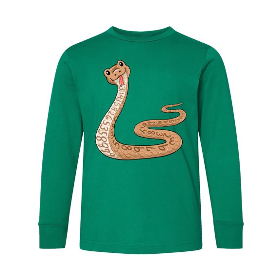 Inktastic Pi-thon Pi Day Python Pun Snake Long Sleeve Youth T-Shirt