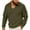 Army Green, variant on Men's Long Sleeve Waffle Textured Pullover Sweatshirts Lapel Collar Casual Loose V-Neck Shirts Solid Basic Tops White XXXL