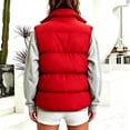 thumbnail image 5 of DYTTDG Women's Solid Color Stand Collar Puffer Vest, Full Zipper Sleeveless Outerwear With Side Pockets, Lightweight Casual Quilted Gilet for Fall Winter Daily Wear, 5 of 8