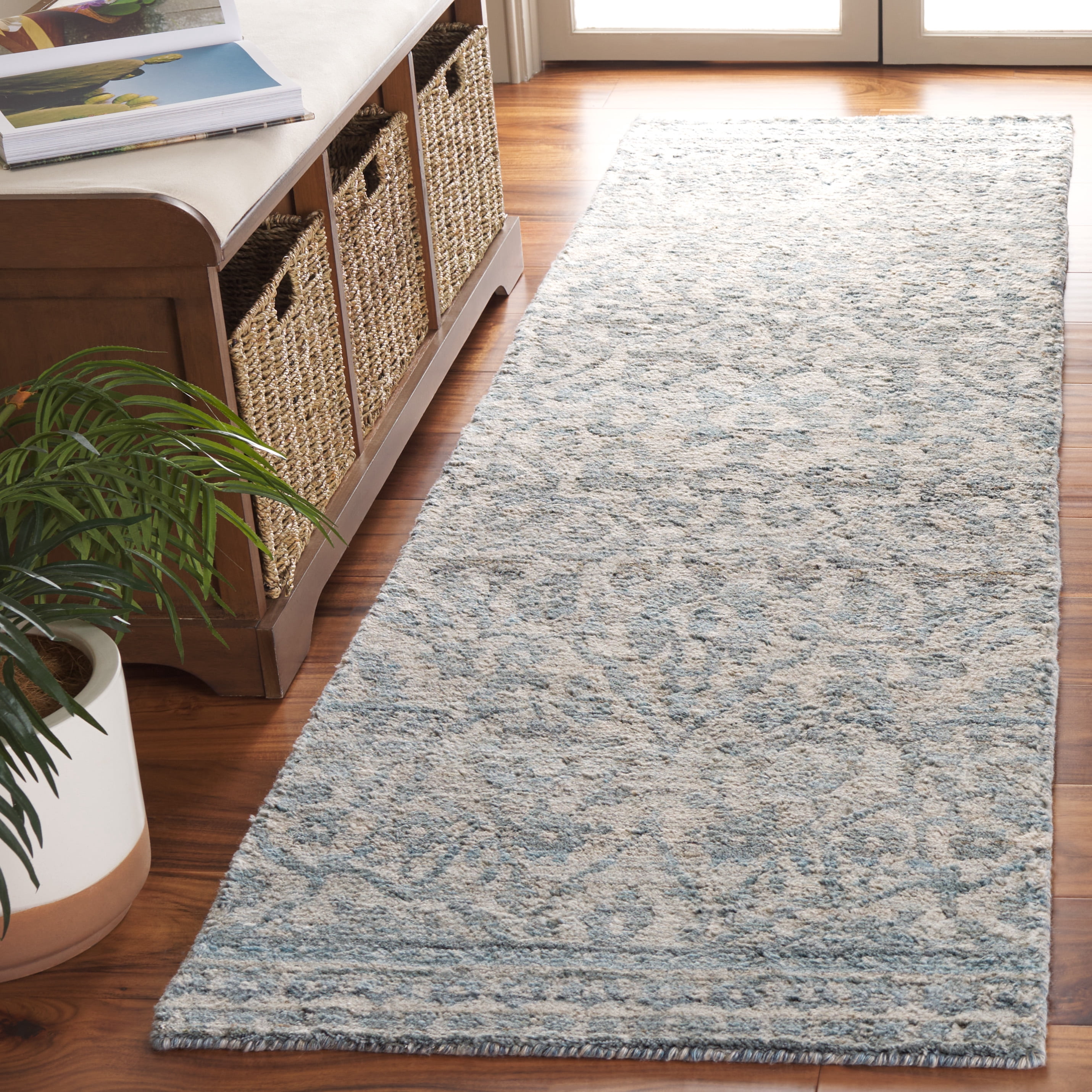 SAFAVIEH Marquee Patrice Medallion Runner Rug, Blue/Grey, 2'3" x 8'