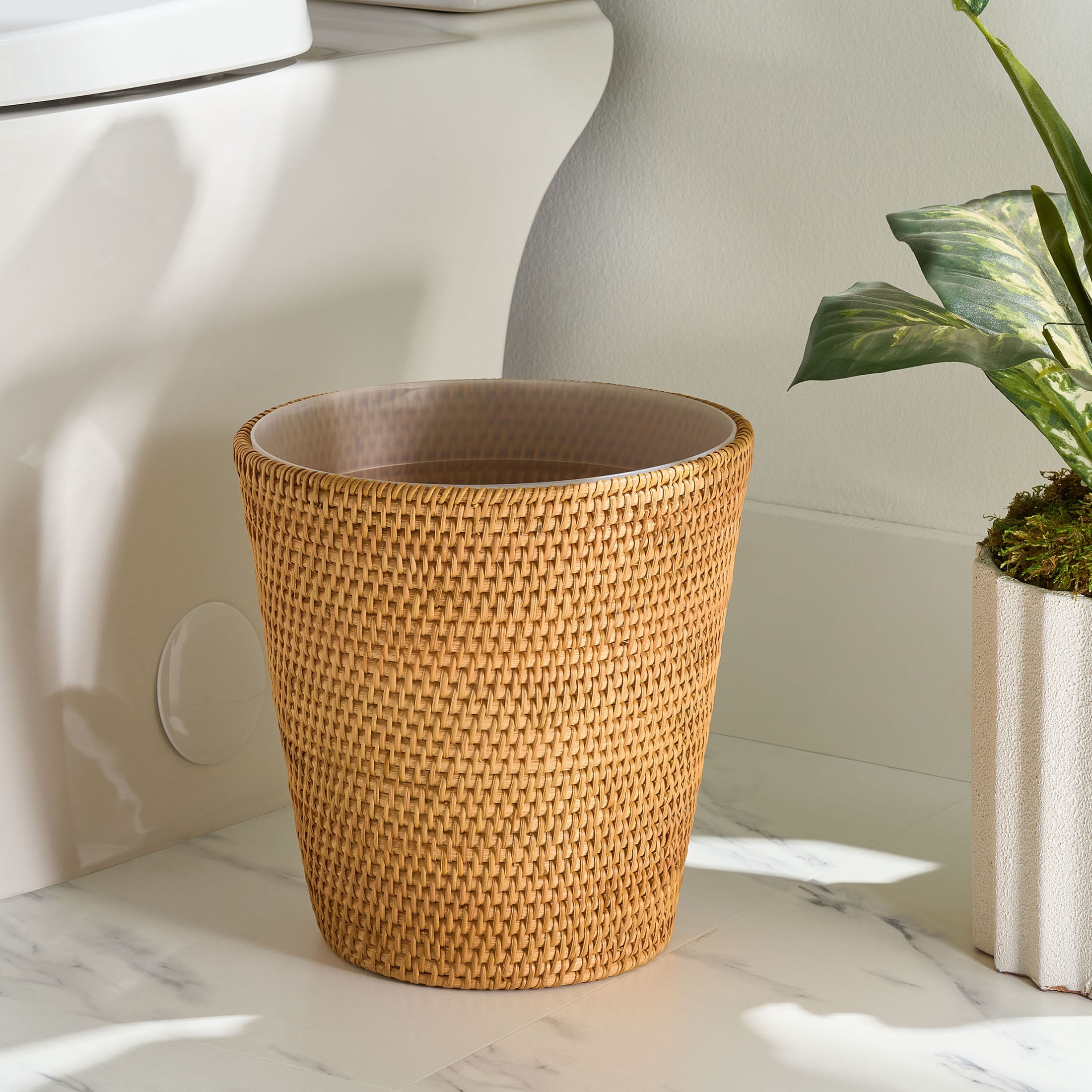 Better Homes & Gardens Rattan Bathroom Trash Can
