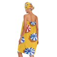 thumbnail image 2 of 3-Piece Bathroom Towel Set with Bath Towel, Quick-Dry Hair Cap and Hair Turban for Bath Yoga Beach Beach Umbrellas and Balls, 2 of 6