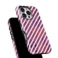 thumbnail image 6 of DesignSkinz Scratch-Resistant Hard Slim Case Compatible with iPhone 12 Mini (Compatible with MagSafe) - White Slanted Lines Over Pink and Purple Grunge Surface, 6 of 9