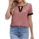 thumbnail image 2 of Karight Womens Blouses Dressy Casual Work Business Tops Summer Color Block Cap Sleeve Shirts Trendy, 2 of 3