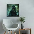 thumbnail image 3 of Vintage Halloween Black Cat and Pumpkin Canvas Wall Art Painting,Gothic Print Pictures for Home Wall Decor Horror Creepy Dark Posters for Living Room Home Halloween Party Decor Framed, 3 of 5