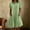 Green, variant on XiYing Women Dress, Women's Boho V-Neck Short Sleeve Crinkle Dress with Pockets, Loose Fit for Summer, Floral Embroidery Design, Pack of 1