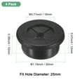 thumbnail image 3 of Uxcell 4-Pack Rubber Grommets for Wiring 25mm Desk Hole Grommet for Cables, 3 of 7