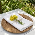 thumbnail image 5 of REGALWOVEN Pack of 6 Cotton Cloth Napkins - Washable and Reusable for Restaurant, Weddings, Events, and Parties White 18x18inch, 5 of 6