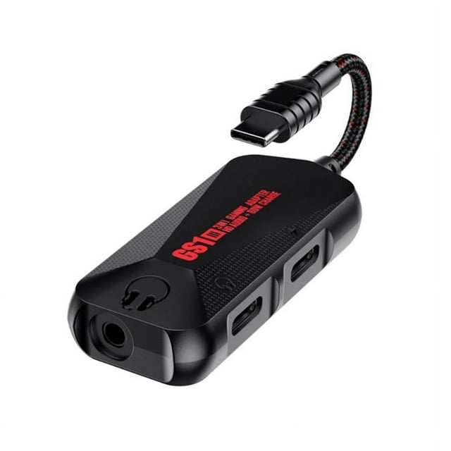 Tarjeta de Sonido para Teléfono de Juegos GS1 Tarjeta de Sonido para Juegos Móviles 3 en 1 con Adaptador de Cargador USB-C Tipo-C A Carga de 3,5 mm