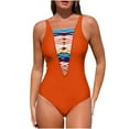 thumbnail image 1 of Women Bikini Print Strappy Back Set Swimsuits Plus Size Bathing Suits Tankinis Swimwear, 1 of 3
