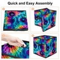 thumbnail image 4 of Tie Dye Foldable Toy Box Storage Box Organizer Bins with Handle, 10.8"x10.5"x10.6", Large Capacity, 4 of 6