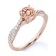 thumbnail image 3 of JeenMata Anillo de Compromiso con Morganita Rosa Tallada en Forma de Infinito de 1 Quilate en Oro Rosa de 18 K sobre Plata, 3 of 6
