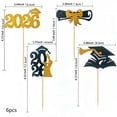 thumbnail image 3 of BUTASY Cupcake Toppers Graduation Season Glitter Paper Flag Party Cake Decoration 24 Pack, 3 of 6