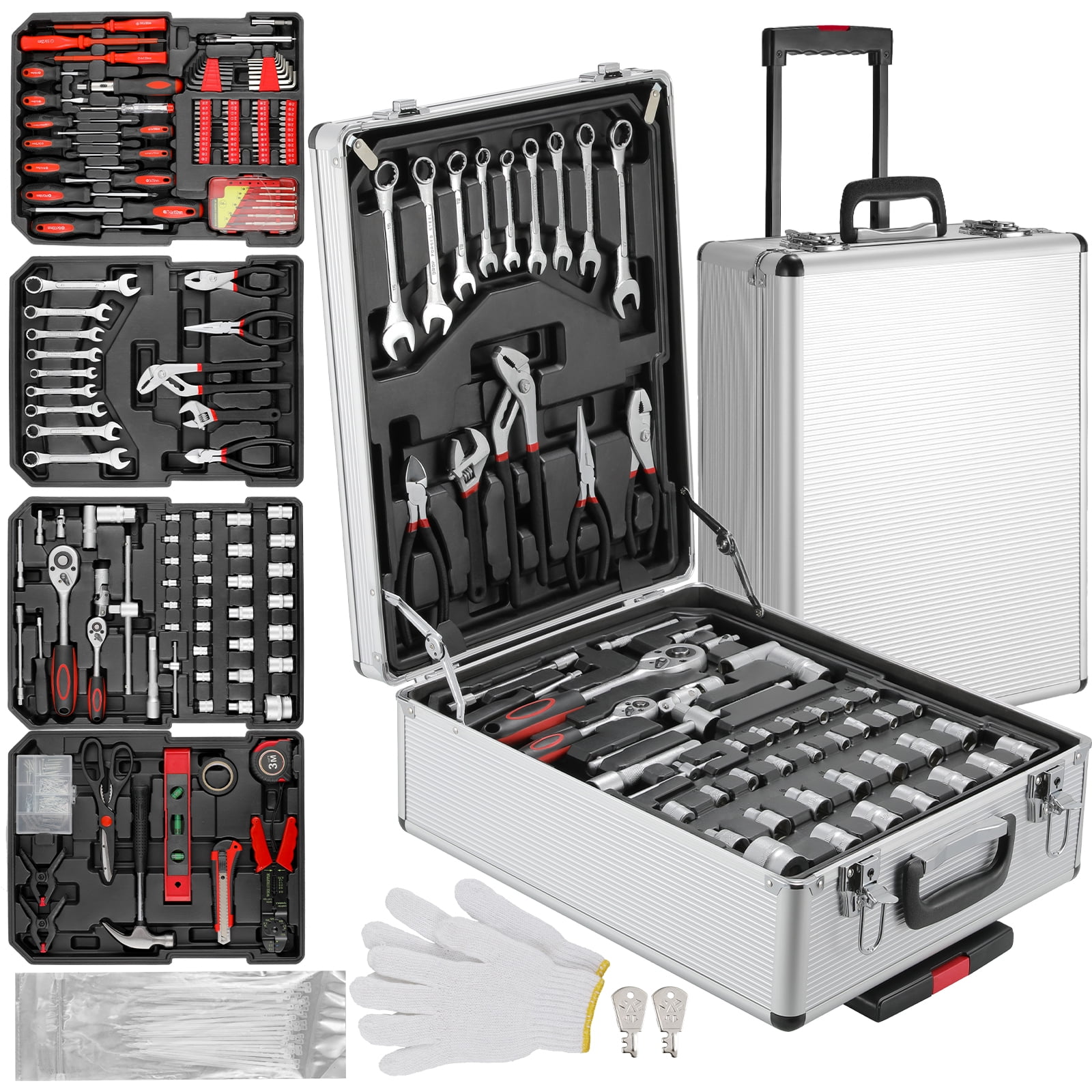 Haus Quick-Release Snap Rail Garage Organizer, 59-Piece Storage