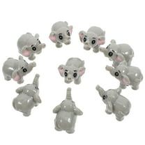 unbranded  10 Pcs Elephant Shape Resin Ornament Adorable Figurine Planter Toy