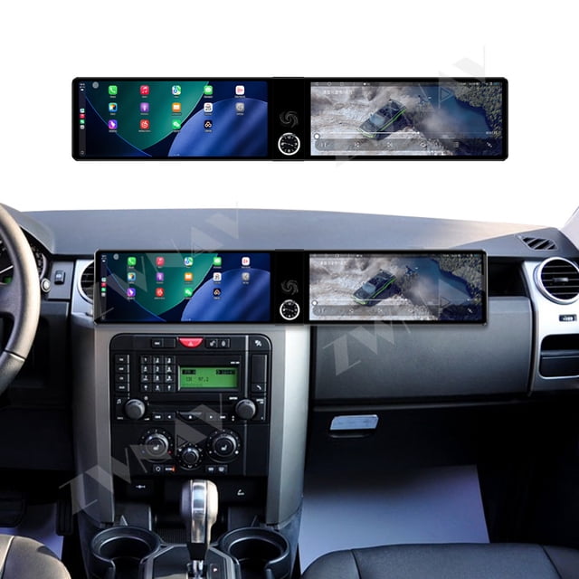 ZWNAV Dual 12.3 inch For Land Rover Discovery 3 2004-2009 GPS Navigation Android 13 Car Radio CarPlay Multimedia Player Head Stereo Unit HD Screen