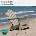 thumbnail image 3 of DuroGreen Folding Adirondack Chair Set Made With All-Weather Tangent Lumber, 2 Chairs, 1 Side Table, Oversized, High End Patio Furniture for Porch, Lawn, Deck, No Maintenance, US Made, Weathered Wood, 3 of 8