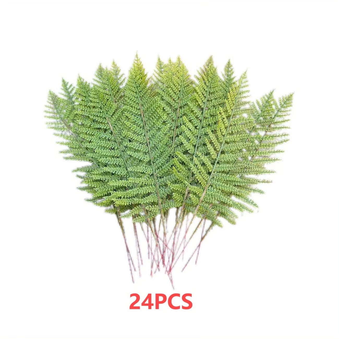 24/48 Pcs Artificial Boston Fern Leaves, 12.2 Inch Lush Green Fake Fern Plant, UV Resistant Foliage for Indoor Outdoor Home Office Decor
