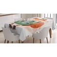 thumbnail image 1 of Ambesonne Animal Tablecloth Rectangular Table Cover, Lİttle Fox and Bird, 52"x70", Orange Green, 1 of 3