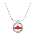 thumbnail image 1 of Delight Jewelry Resin Puffy Red Lobster Joy Ring Charm Necklace, 18", 1 of 4