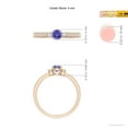 thumbnail image 6 of ANGARA Natural Classic Three Stone Tanzanite and Diamond Ring in 14K Rose Gold for Women (Size-4mm) | December Birthstone, Birthday, Anniversary, Jewelry Gift for Women | Natural Tanzanite Ring, 6 of 11