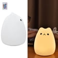 thumbnail image 3 of YAHHU Silicone LED Cat Night Light with Remote Control, USB Rechargeable RGB Color Changing Lamp, Portable Nursery Light, 4.8 inches / 12.2 cm for Kids Baby Bedroom Decoration & Gift, Multicolor, 3 of 9