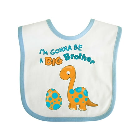 

Inktastic I m Gonna Be a Big Brother Dino Gift Baby Boy Bib