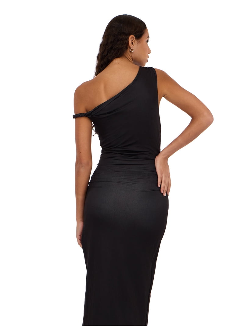 black flowy dress forever 21 21, Women's Maxi Dress, XS, with High Neckline DECNA