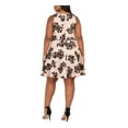 thumbnail image 2 of City Studio Womens Plus Floral Flocked Cocktail Dress Pink 18W, 2 of 4